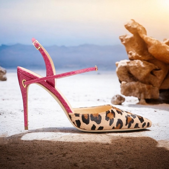 NIB Jennifer Chamandi Vittorio Slingback Pump Heels Size 37.5 $775.00 - Picture 3 of 8